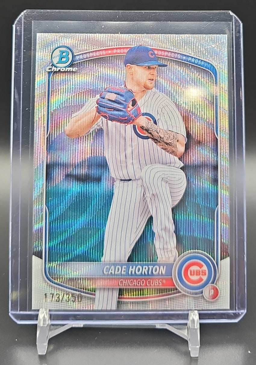 2025 Bowman Cade Horton #BCP-10 Chrome Prospects Wave Refractor 173/350 Cubs nan nan image 0