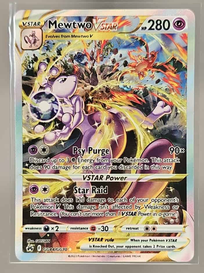2023 Pokemon Sword & Shield Crown Zenith Mewtwo VSTAR #GG44/GG70 Galarian Gallery image 0