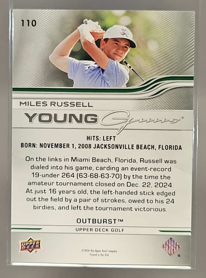 2026 Upper Deck Miles Russell #110 Young Guns Outburst Silver image 1