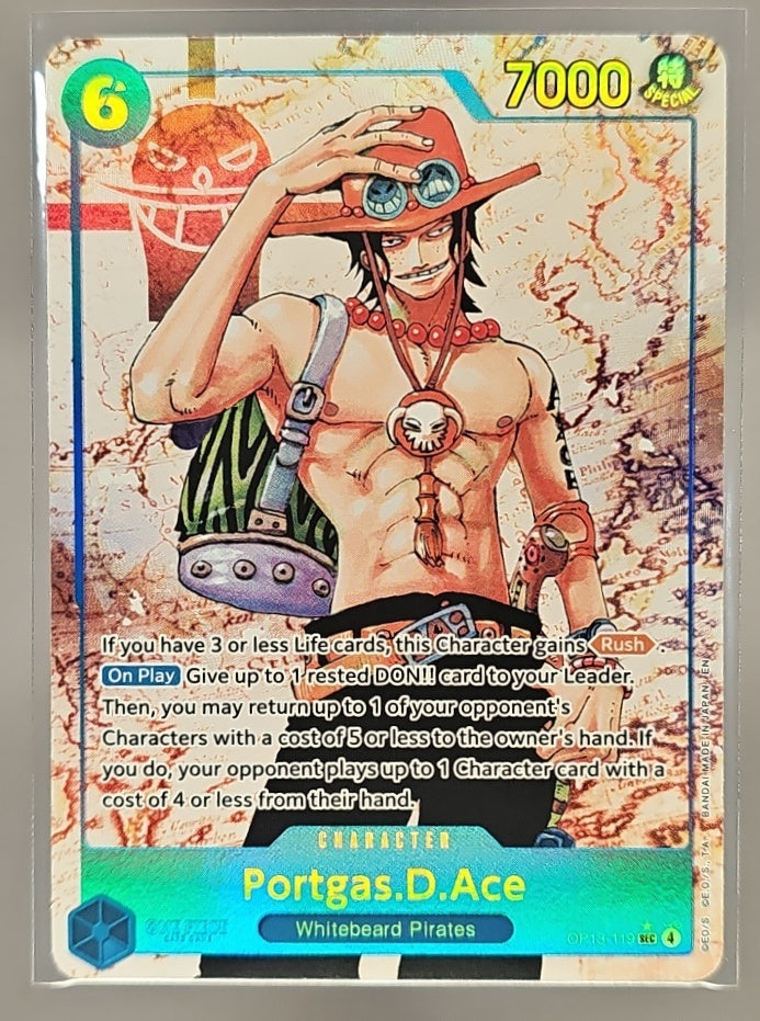 2025 One Piece Carrying On His Will Portgas D. Ace #OP13-119 Secret Rare Alternative Art image 0