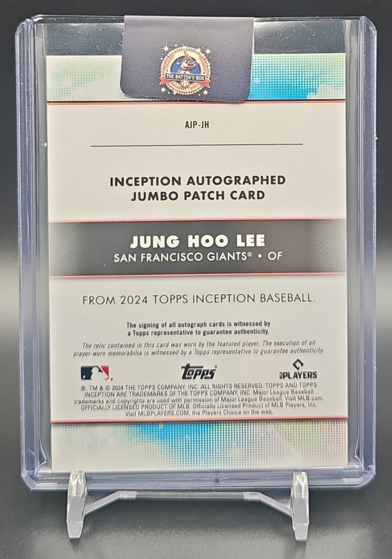 2024 Topps Inception Jung Hoo Lee #AJP-JH Auto Jumbo Patch Cards 5/125 RC Giants nan nan image 1