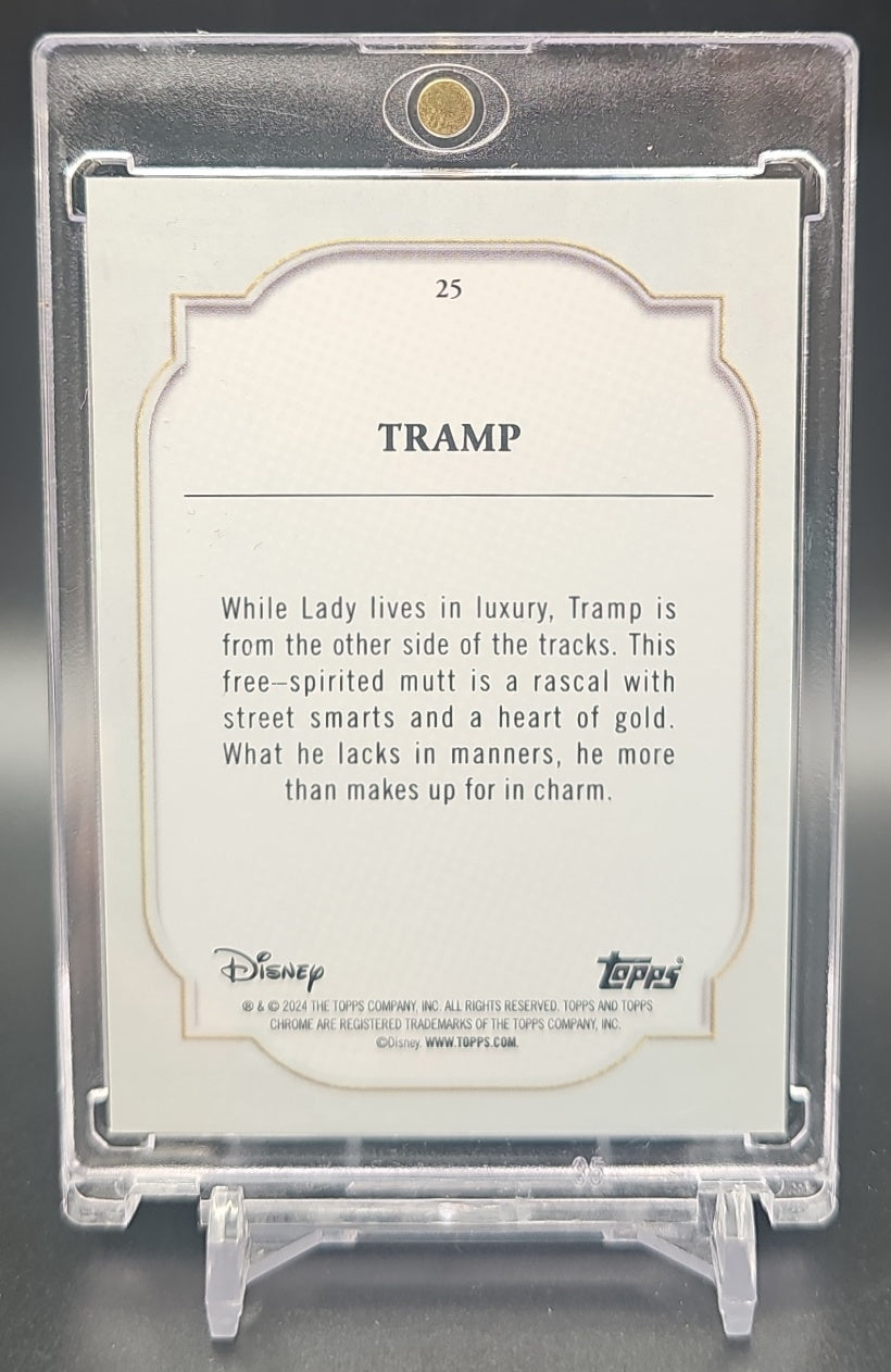 2024 Topps Chrome Disney Tramp #25 Purple and Green Pulsar /150 Lady the image 1
