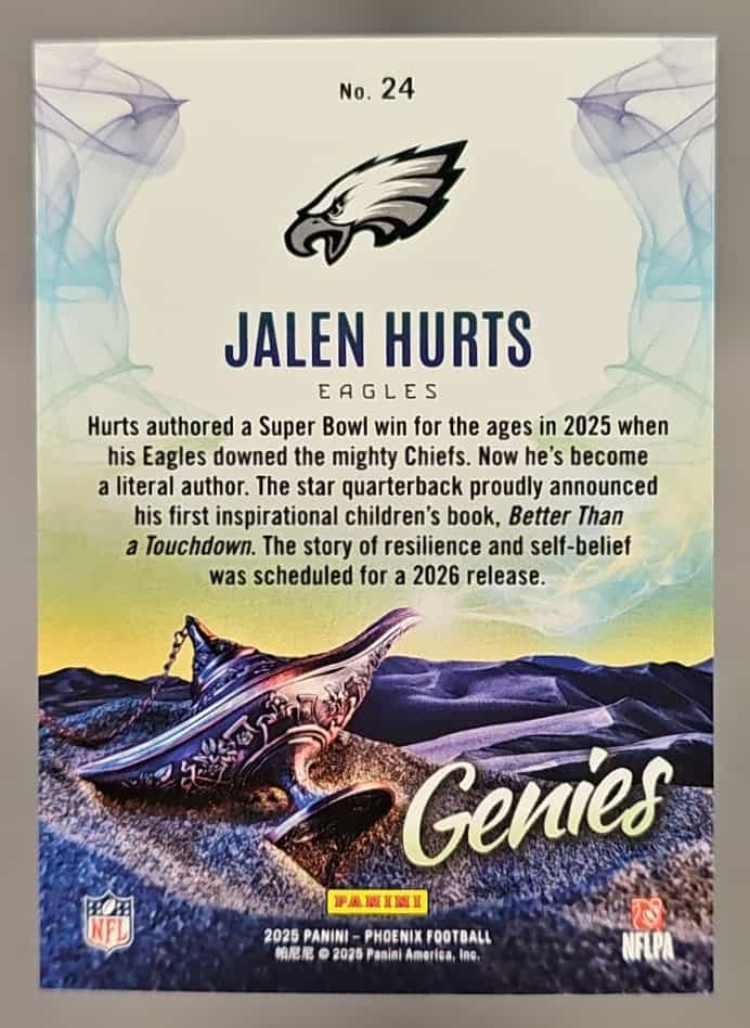 2025 Panini Phoenix Jalen Hurts #24 Genies Eagles image 1