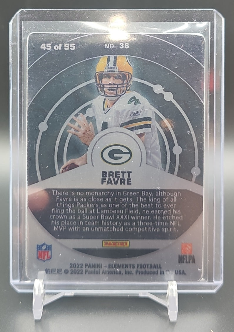 2022 Panini Elements Brett Favre #36 Americium /95 Packers image 1