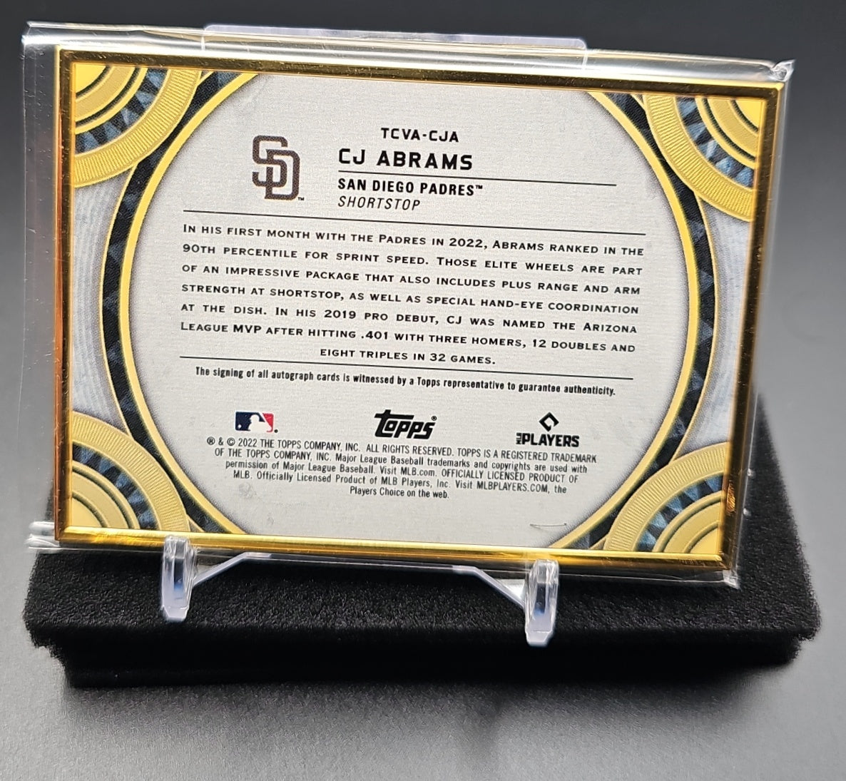 2022 Topps Transcendent Collection CJ Abrams #TCVA-CJA Image Variation Auto Emerald /15 RC image 1