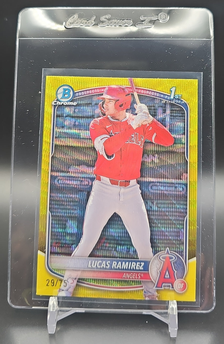 2025 Bowman Lucas Ramirez #BCP-135 Chrome Yellow Wave Refractor /75 1st Prospect nan nan image 0