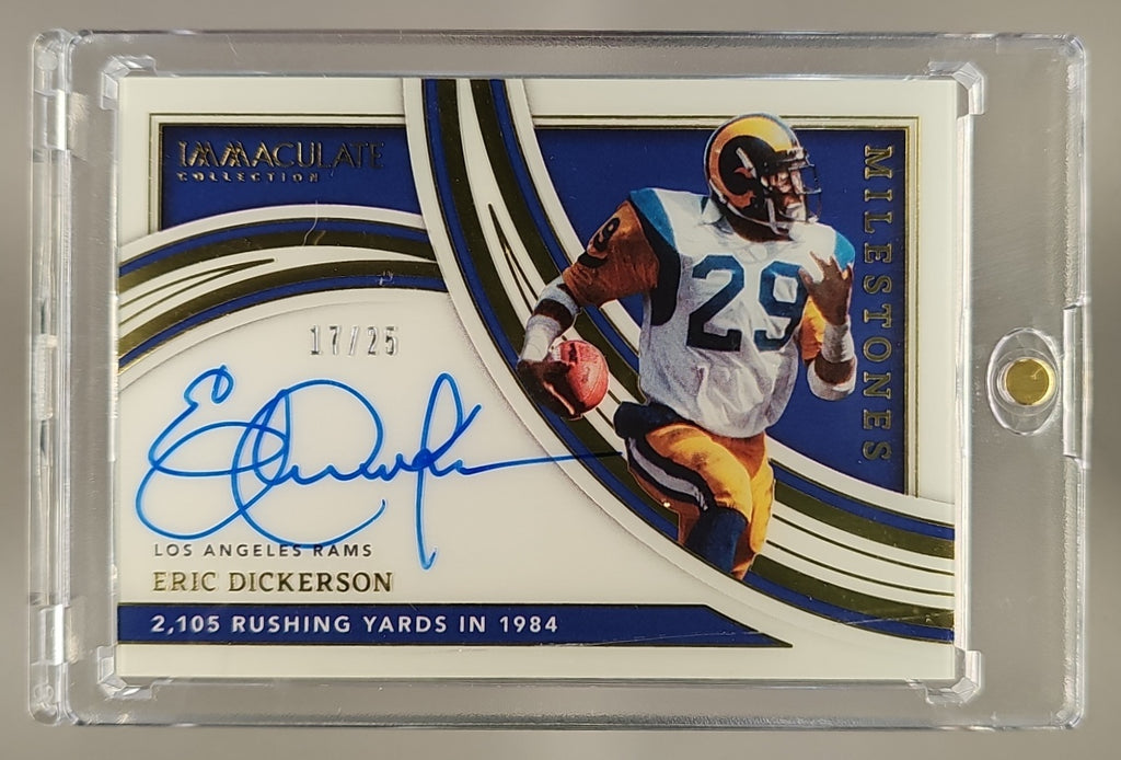 2022 Panini Immaculate Collection Eric Dickerson #MIL-EDI Milestone /25 Auto image 0