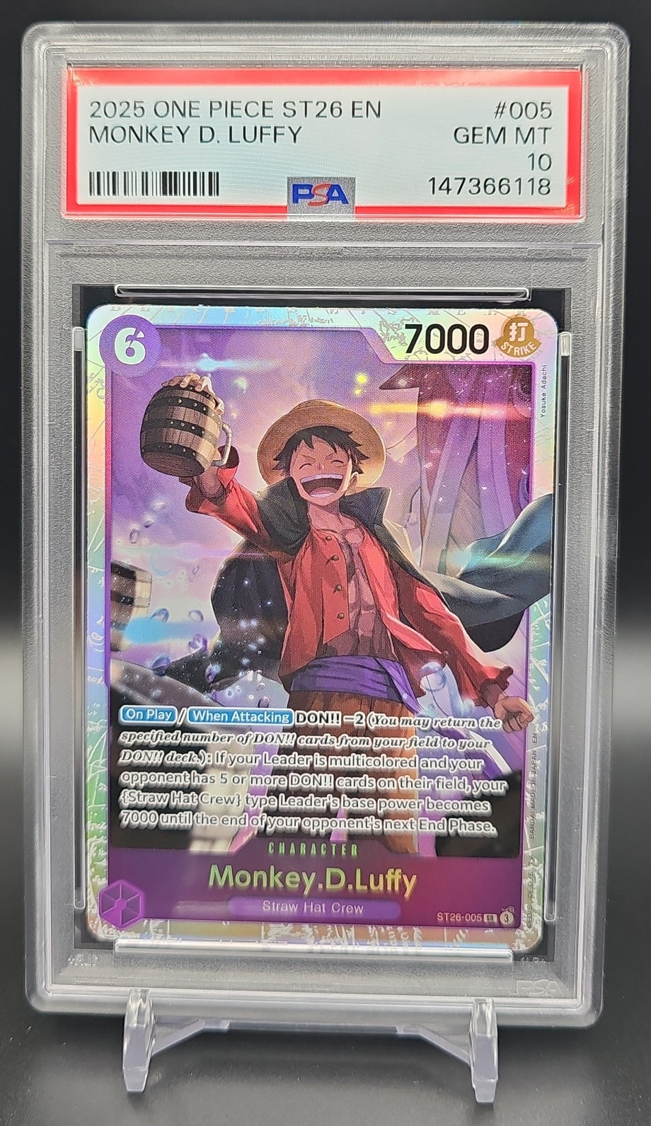 2026 One Piece Monkey.D.Luffy #ST26-005 Special Card PSA 10 PSA 10.0 image 0