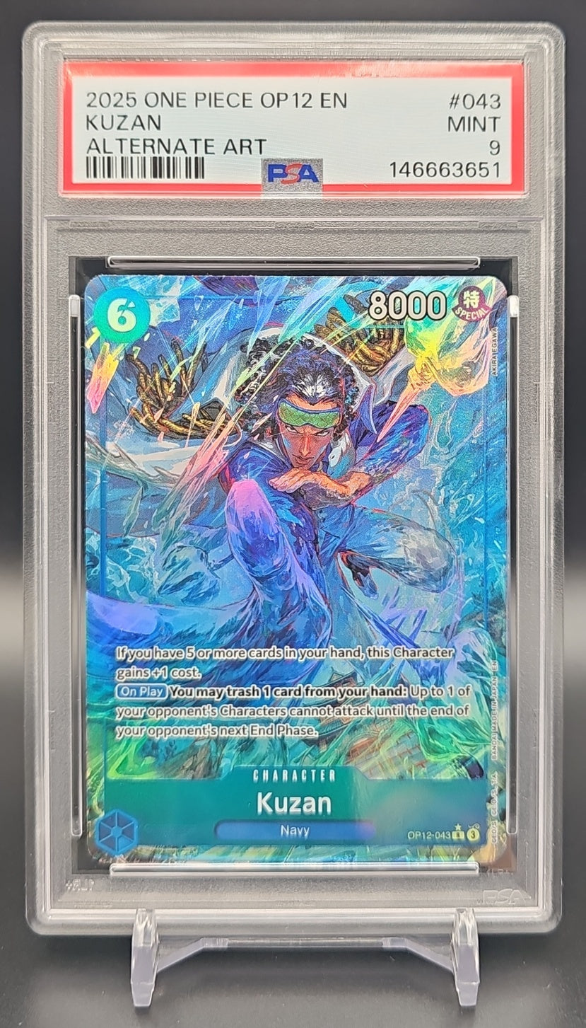 2025 One Piece Legacy of the Master Kuzan #OP12-043 Alternate Art PSA 9 PSA 9.0 image 0