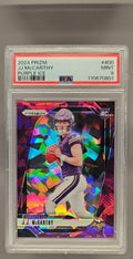 2024 Panini Prizm J.J. McCarthy #400 Purple Ice 177/225 RC Vikings PSA 9 image 0