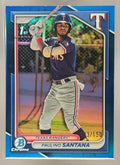 2024 Bowman Chrome Paulino Santana #BCP-245 Blue Refractor /150 1st Prospect image 0