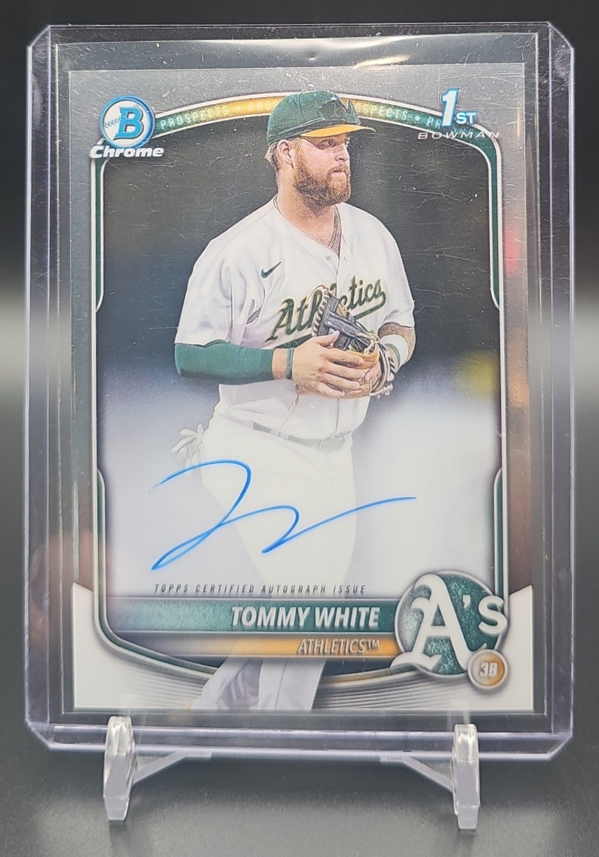 2025 Bowman Chrome Tommy White #CPA-TWH Auto 1st Prospect Athletics image 0