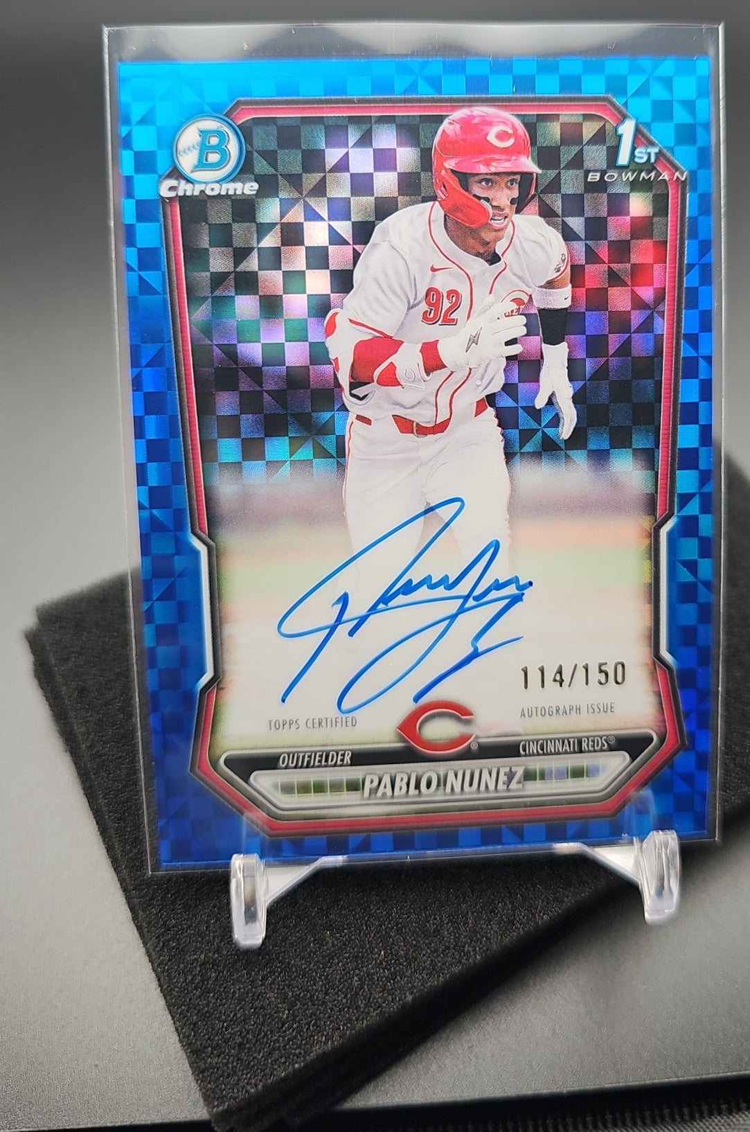 2026 Bowman Pablo Nunez #CPA-PN Chrome Auto Blue X-Fractor /150 1st Prospect image 0
