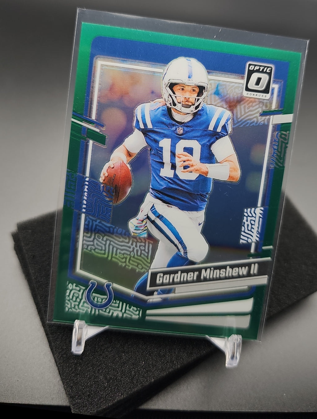 2023 Panini Donruss Optic Gardner Minshew II #77 Green Prizm 5/5 Colts image 0