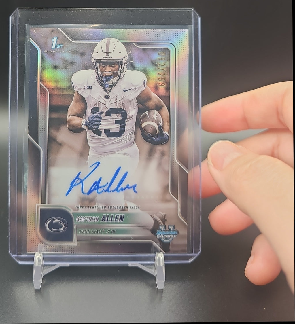 2025 Bowman Chrome University Kaytron Allen #BCA-KA Prospect Auto Refractor /299 image 0