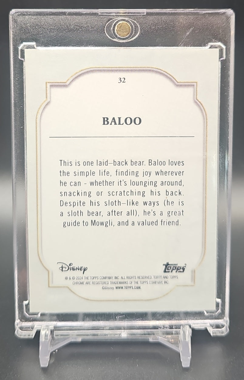 2024 Topps Chrome Disney Baloo #32 Green Refractor 97/99 The Jungle Book image 1