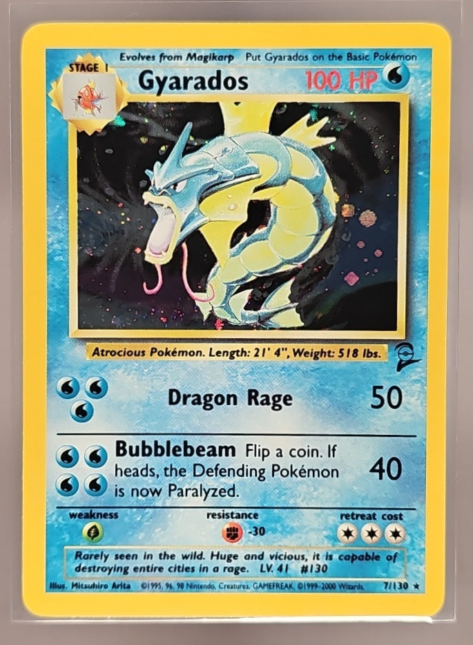 2000 Pokemon Set 2 Gyarados #7/130 Holo image 0