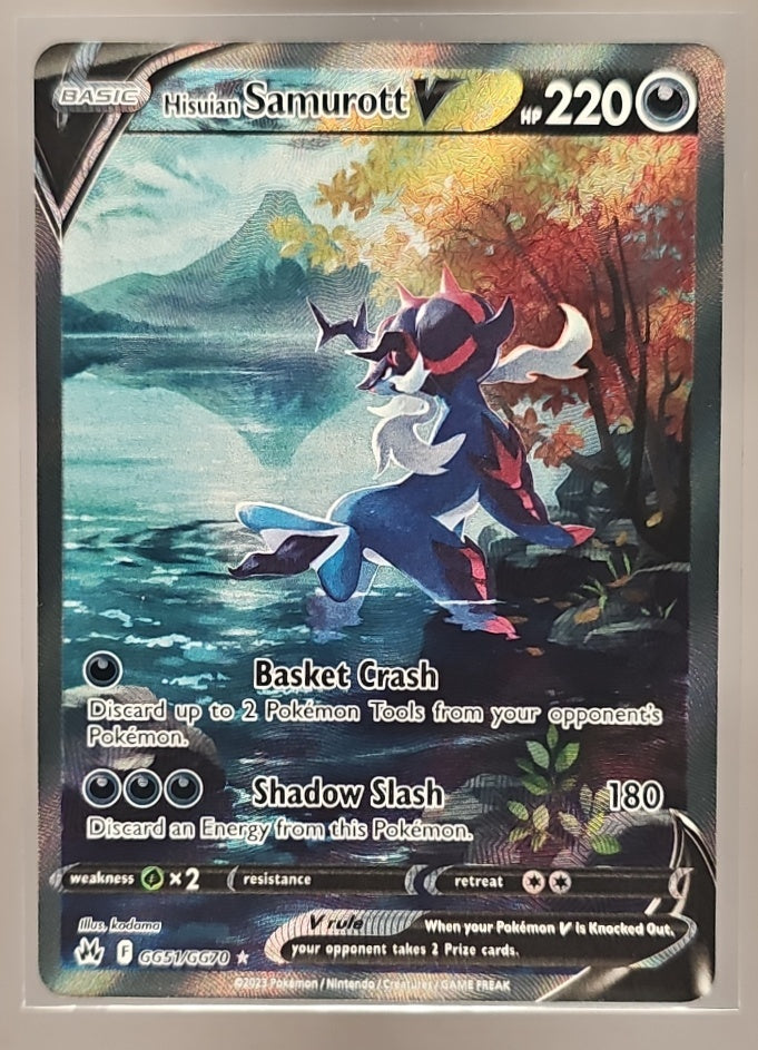 2023 Pokemon Sword & Shield Crown Zenith Hisuian Samurott V #GG51/GG70 Galarian Gallery image 0