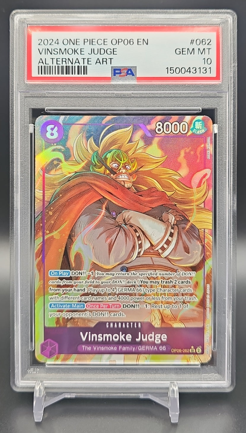2024 One Piece OP06 EN Vinsmoke Judge Alt Art PSA 10 PSA 10.0 image 0