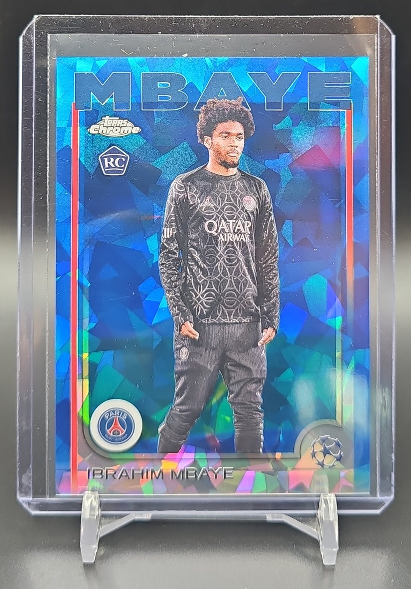 2024 Topps Chrome Sapphire UEFA Club Competitions Ibrahim Mbaye #15 Image Variation RC VAR image 0