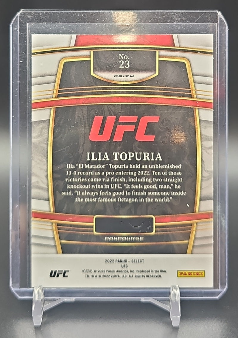 2022 Panini Select UFC Ilia Topuria #23 Tri Color Prizms RC Concourse image 1