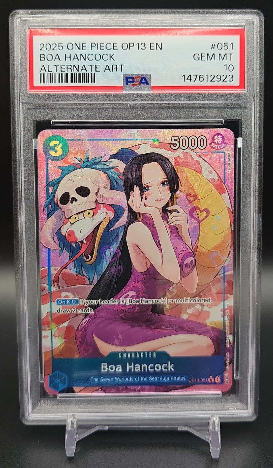 2025 One Piece Carrying On His Will Boa Hancock #OP13-051 Alternate Art SP PSA 10 PSA 10.0 image 0