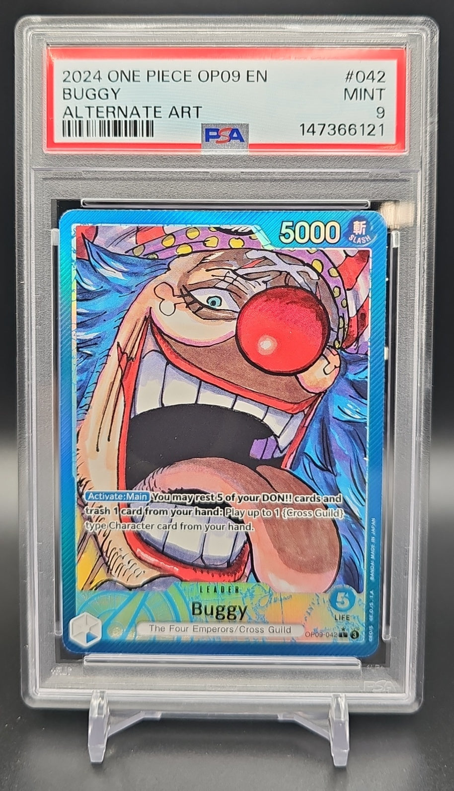 2024 One Piece Emperors in the New World Buggy #OP09-042 Leader PSA 9 PSA 9.0 image 0