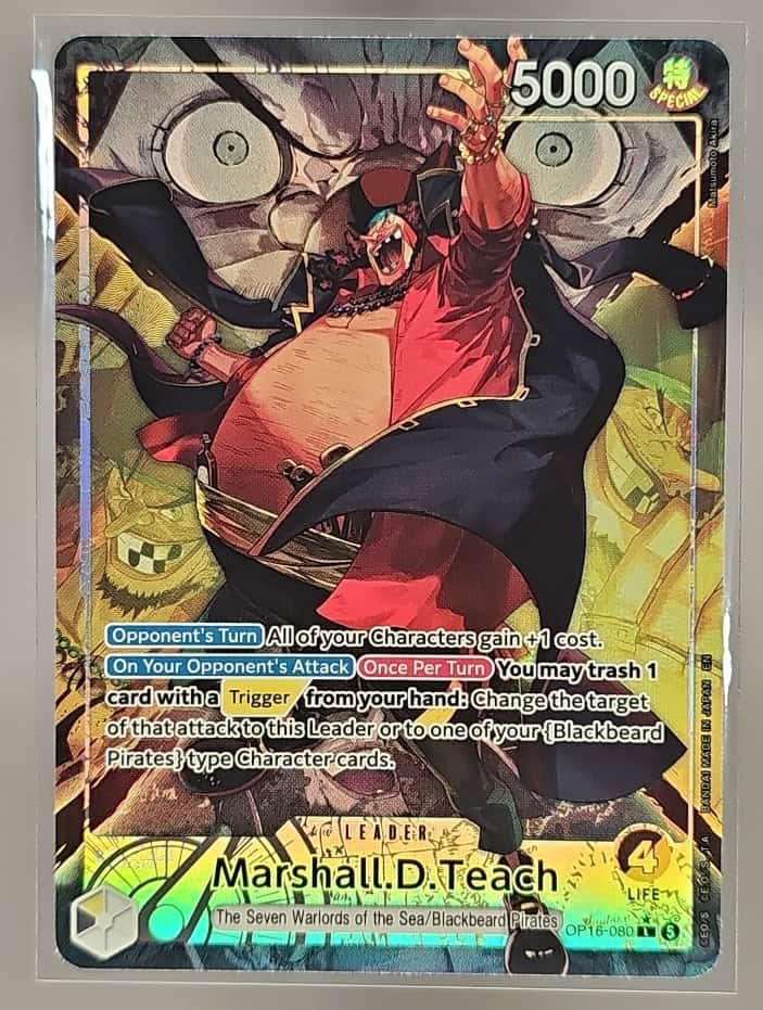 2026 One Piece The Time of Battle Marshall.D.Teach #OP16-080 Leader image 0