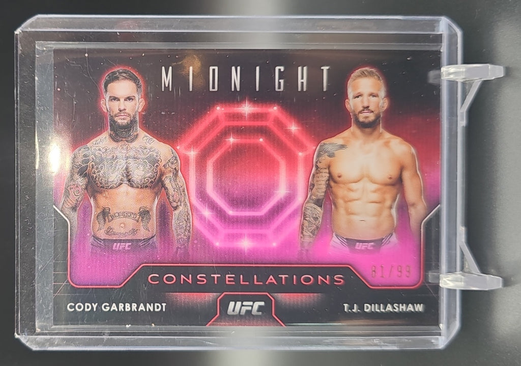 2024 Topps Midnight UFC T.J. Dillashaw Cody Garbrandt #CO-20 Constellations Twilight /99 image 0