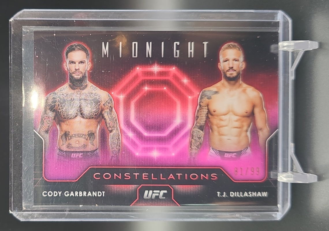 2024 Topps Midnight UFC T.J. Dillashaw Cody Garbrandt #CO-20 Constellations Twilight /99 image 0