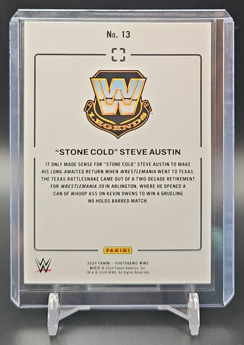 2024 Panini Photogenic WWE "Stone Cold" Steve Austin #13 Diamond 40/75 image 1