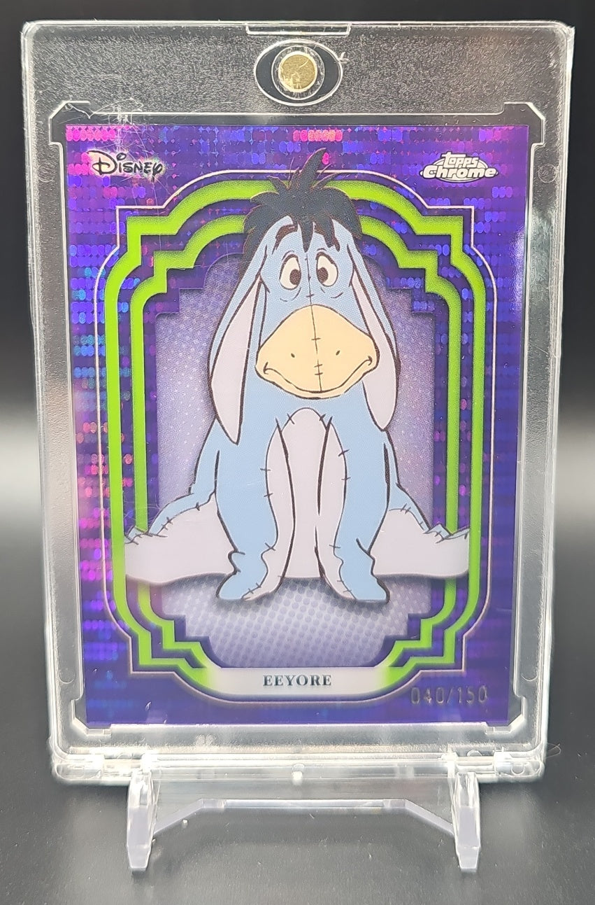 2024 Topps Chrome Disney Eeyore #126 Purple and Green Pulsar /150 image 0