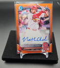 2025 Bowman Chrome Nathan Church #CPA-NCH Auto Orange Wave Refractor /25 1st Prospect image 0