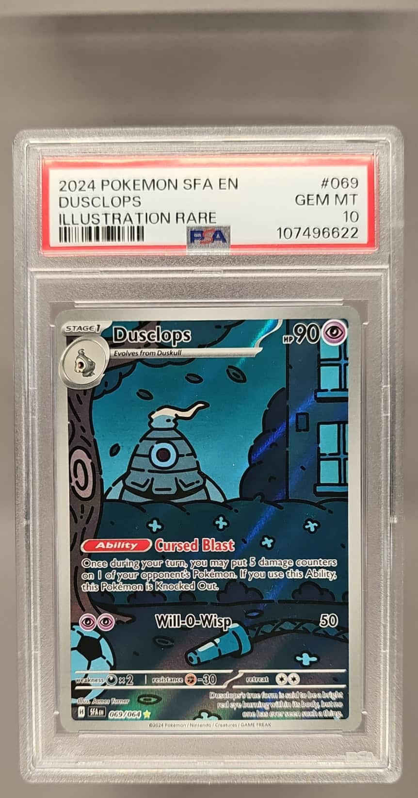 2024 Pokemon Shrouded Fable Dusclops #069/064 PSA 10 image 0