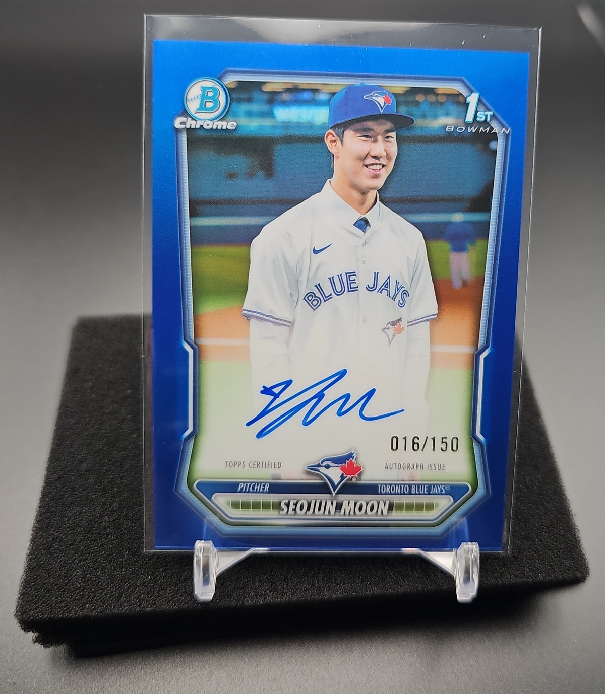 2026 Bowman Seojun Moon #CPA-MS Chrome Auto Blue Refractor /150 1st Prospect image 0