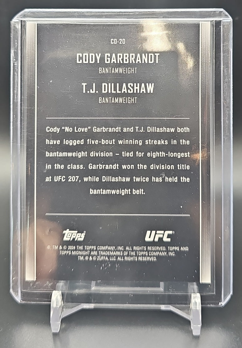 2024 Topps Midnight UFC T.J. Dillashaw Cody Garbrandt #CO-20 Constellations Twilight /99 image 1
