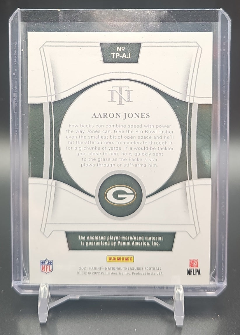 2022 Panini National Treasures Aaron Jones #TPA-AAJ Treasured Patches /49 MEM image 1