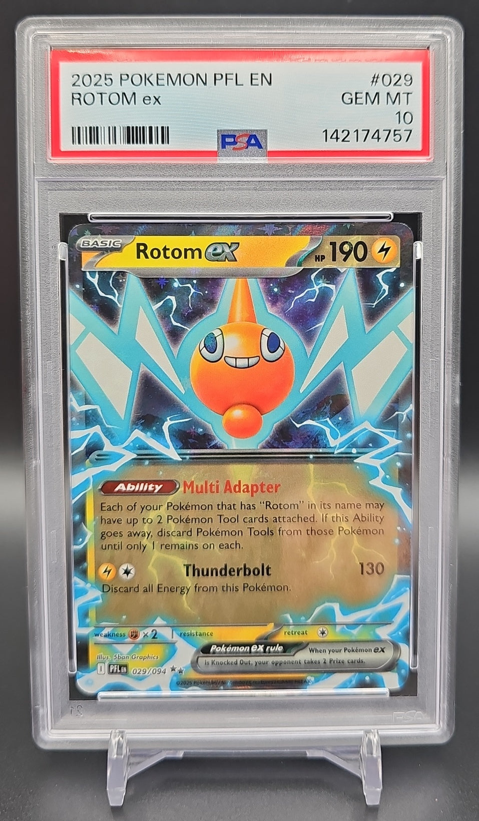 2025 Pokemon Phantasmal Flames Rotom ex #029/094 Double Rare PSA 10 PSA 10.0 image 0