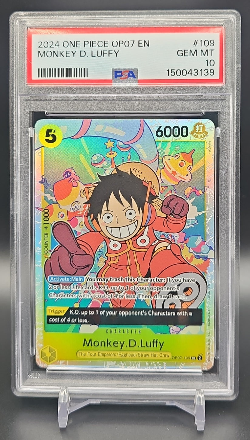2024 One Piece 500 Years in the Future Monkey.D.Luffy #OP07-109 Super Rare PSA 10 PSA 10.0 image 0