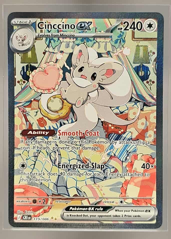 2026 Pokemon Mega Evolution Chaos Rising Cinccino ex #119/086 Special Illustration Rare image 0