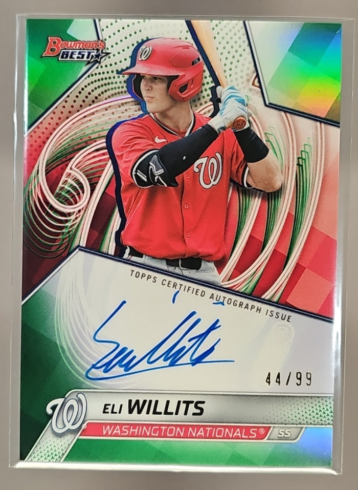 2025 Bowman's Best Eli Willits #B25-EW Best of Auto Green Refractor /99 image 0