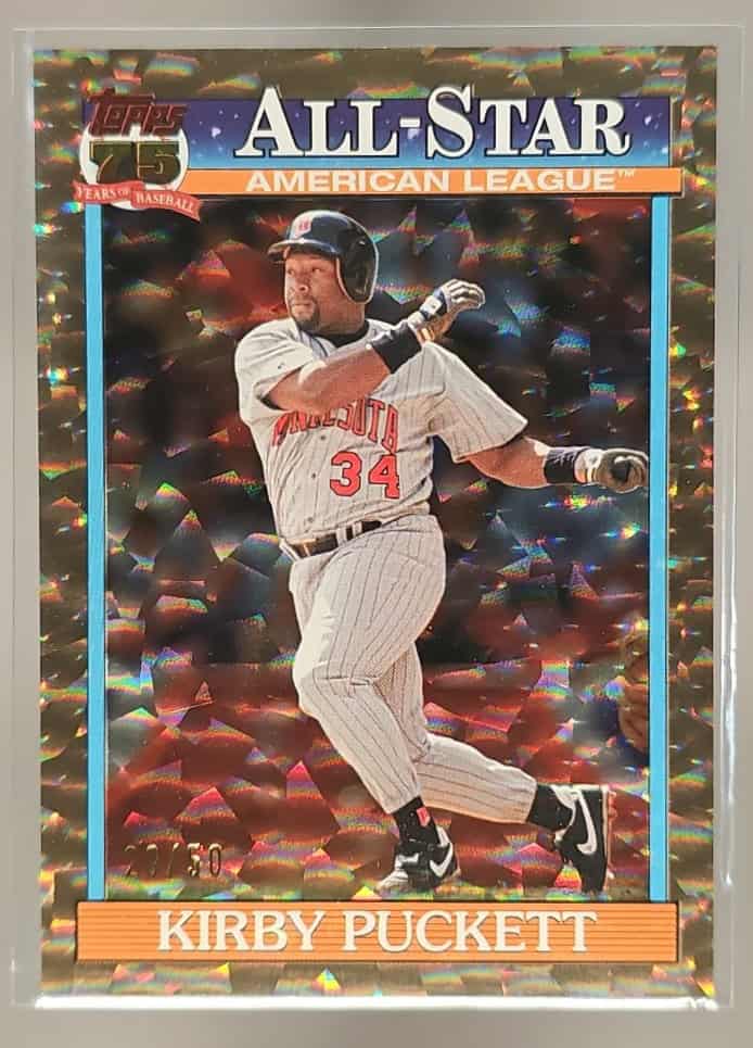 2026 Topps Series 2 Kirby Puckett #91AS-45 1991 All-Star Gold Crackle Foil /50 image 0