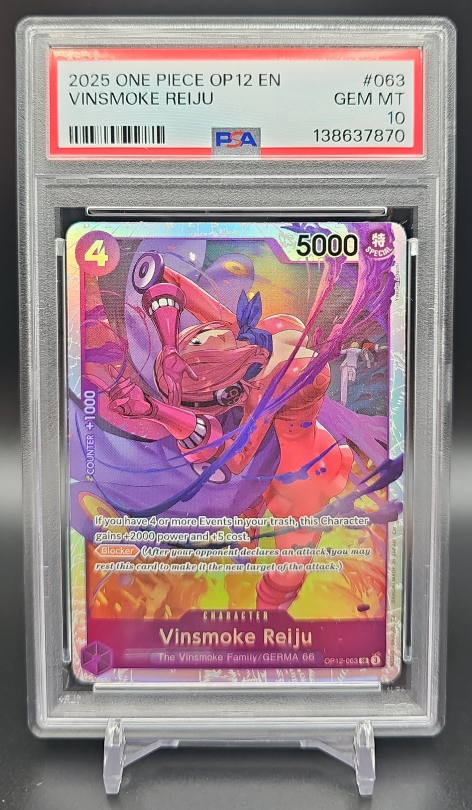 2025 One Piece Legacy of the Master Vinsmoke Reiju #OP12-063 Super Rare PSA 10 PSA 10.0 image 0