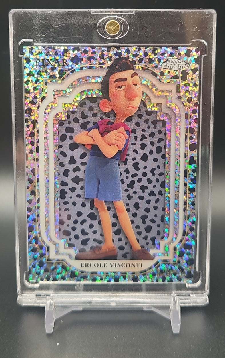 2024 Topps Chrome Disney Ercole Visconti #181 Black and White Speckle /101 Luca image 0