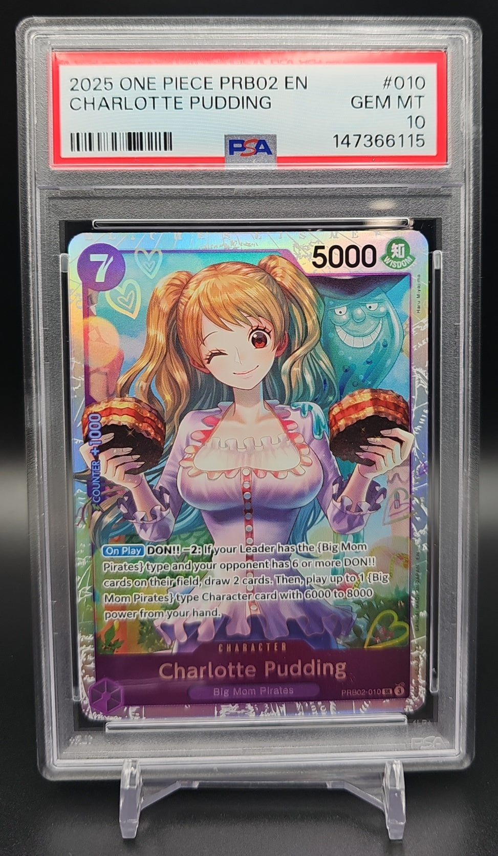 2025 One Piece The Best Vol. 2 Charlotte Pudding #PRB02-010 PSA 10 PSA 10.0 image 0