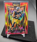 2024 Panini Select Justin Fields #74 Concourse Red Prizm Shock 182/249 Steelers image 0