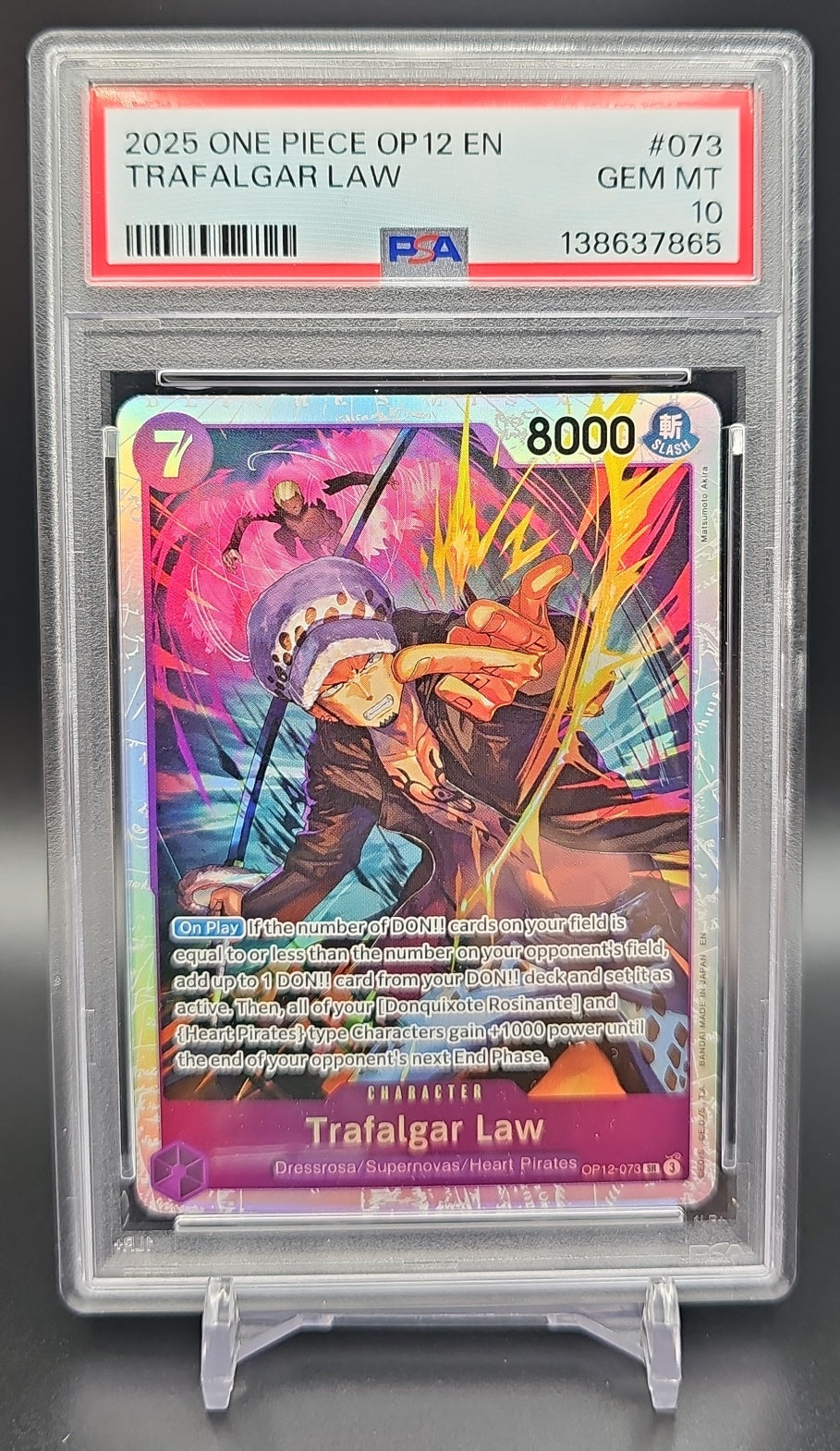 2025 One Piece Legacy of the Master Trafalgar Law #OP12-073 Super Rare PSA 10 PSA 10.0 image 0