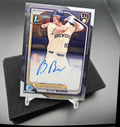 2024 Bowman Draft Blake Burke #CPA-BB Chrome Auto 1st Prospect Brewers image 0