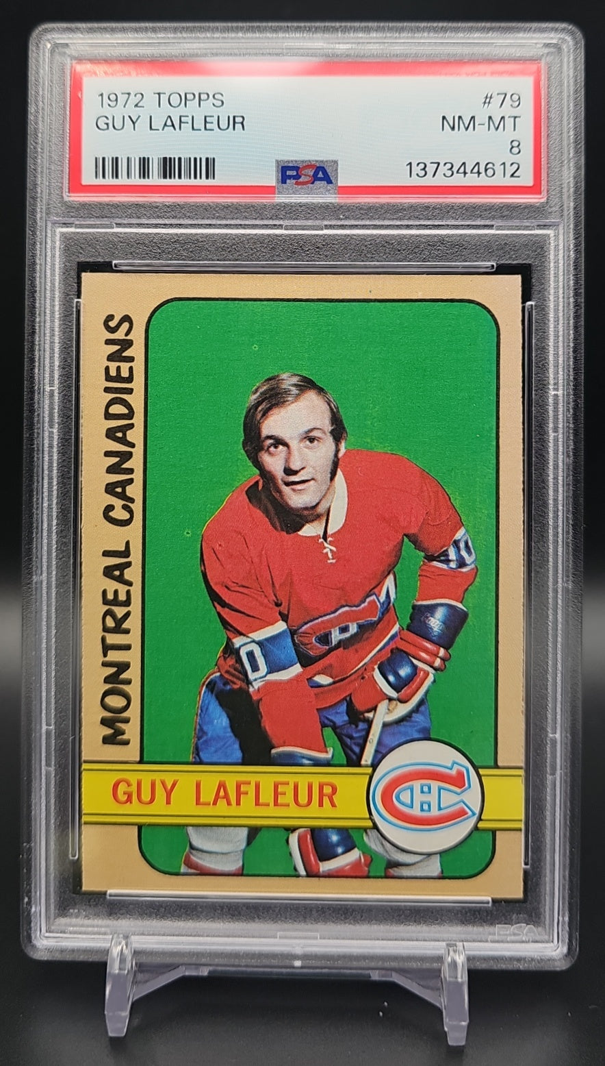 1972-73 Topps Guy Lafleur #79 Canadiens PSA 8 PSA 8.0 image 0