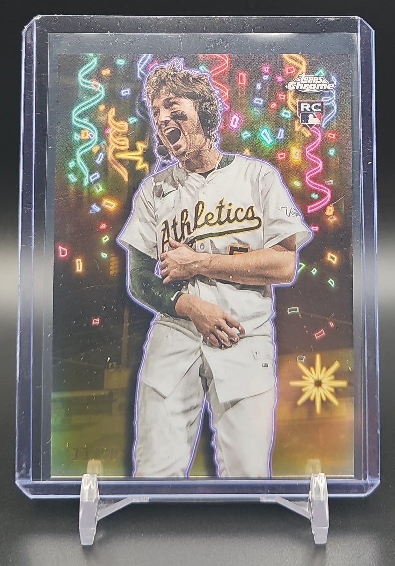 2025 Topps Chrome Update Jacob Wilson #CT-16 Celebracion Gold Refractor /50 RC nan nan image 0